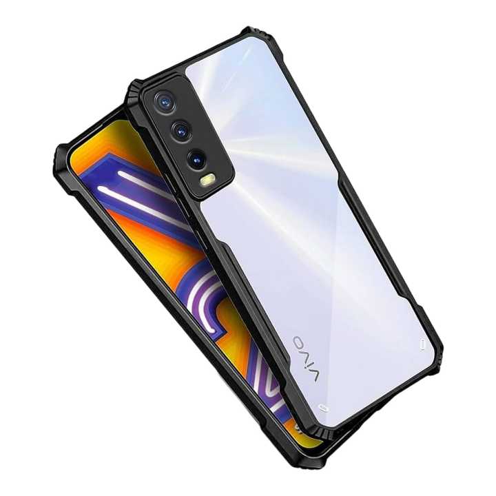Ipaky Case With Back Transparent And Soft Edge For Vivo Y12s/Vivo Y11s