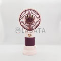 Cute Korean Design Mini Portable Fan with Lithium Rechargeable Battery | 3 Speed Mode | USB fan | USB Rechargeable. 