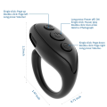 Bluetooth Remote Control Page Turner, Cell Phone Camera Shutter Selfie Remote, Smart Ring Remote for -Black. 