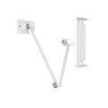 Wall-Mounted, Foldable Tablet Arm for Kitchen Use, Adjustable for 4.7-12.9 Inch Mobile Phones and Tablets, White. 
