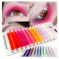 Colorful Ombre Colored Eyelash Extension Individual Lashes Faux Mink Mix Color Volume Lash Purple Blue Pink White Gradient Cilio. 