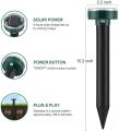 Solar Powered Ultrasonic Snake & Mole Repellent for Garden & Lawn | Waterproof Outdoor Pest Control Device | Rodent & Reptile Deterrent with Sonic Vibrations | Eco-Friendly Solar Animal Repeller for Farms, Yards, & Backyards. 