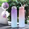 Sports Water Bottle With Straw, 900  ml, With Filter Time Marking And Leakproof Pack of 1 pcs. 