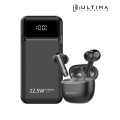 Ultima Lifestyle Combo: Boost 20K Pro 20000mAh Powerbank + Boom 141 Earbuds. 