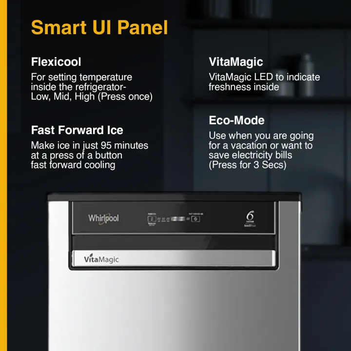 Whirlpool%20192%20L%203%20Star%20Vitamgic%20Pro%20Inverter%20Direct-Cool%20Single%20Door%20Refrigerator%20(215%20VMPRO%20PRM%203S%20INV%20STEEL-Z,%20Auto%20Defrost%20Technology,%20-%20Image%206