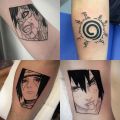 Sale】Naruto Dark Tattoo Sticker Organization Ringeye Tattoo Sasuke Uchiha Mustang Oshimaru. 