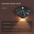 Night Light Motion Sensor Shell Shaped Spotlight Rechargeable Bedroom Corridor Staircase Mural Decorative Light White. 