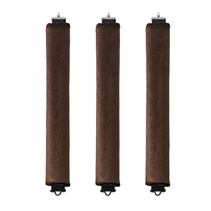 No Heat Hair Curler Overnight No Heat Curls Blowout Rod Headband for All Hair Types+Hook No Heat Curling to Sleep Coffe 3Piece