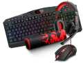 Redragon S101 Wired RGB Backlit Gaming Keyboard and Mouse, Gaming Mouse Pad, Gaming Headset Combo All in 1 PC Gamer Bundle for Windows PC – (Black). 