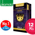 Okamoto Crown Silky Soft SHEERLON Latex Condoms 12-Pcs - Thin, Strong & Odourless. 