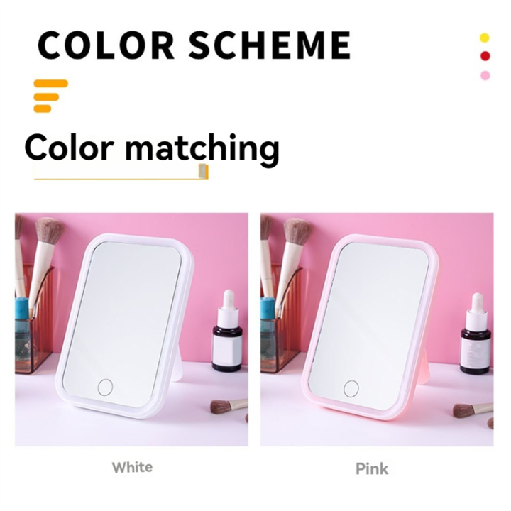 Portable%20Travel%20Make%20Up%20Lighted%20Desk%20Mirror%20USB%20Rechargeable%20Pink%20-%20Image%206