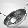 Honeycomb Structure Hex Design Non-stick  Fry Pan 24 cm Stainless Steel. 