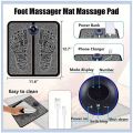 EMS Foot Massager For Pain Relief And Relaxation. Rechargeable, Portable & Foldable Design With 8 Modes,19 Intensity Levels For Ultimate Leg Therapy. 