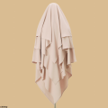 LibishopNew Plain Three-Layer Chiffon Hijab Prayer Khimar Solid Color Arabian TüRkiye Shawl Headscarf 136*120cm. 
