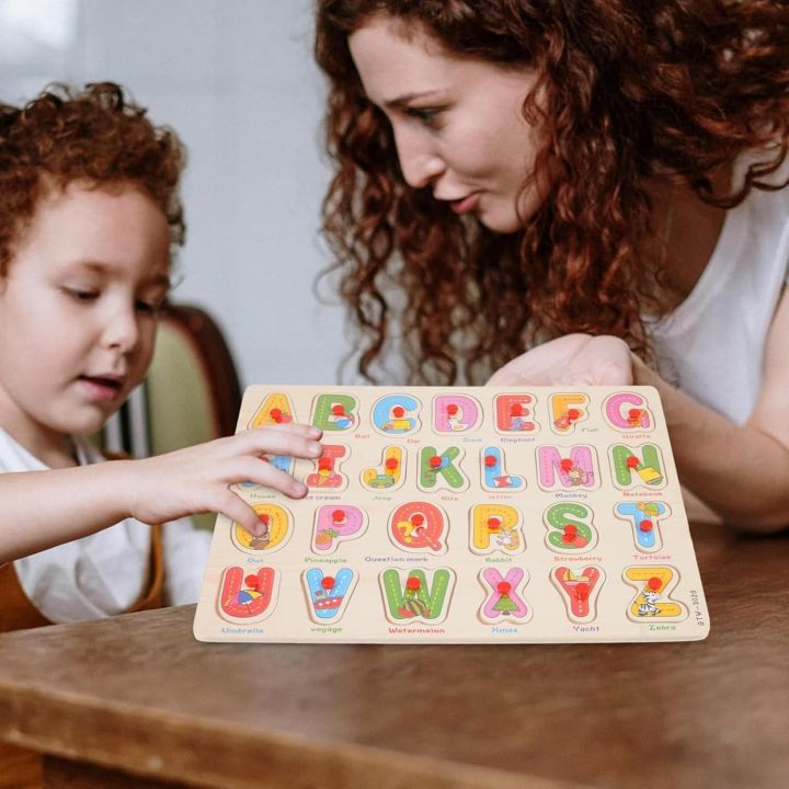 English Abcd Wooden Alphabet Puzzle Board