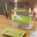 New 2 in 1 Ice Cube Molds 28/56/84 Slots with Lid Ice Cube Bucket Remove Ice with One Click Stackable Ice Cube Storage Box for Kitchen. 