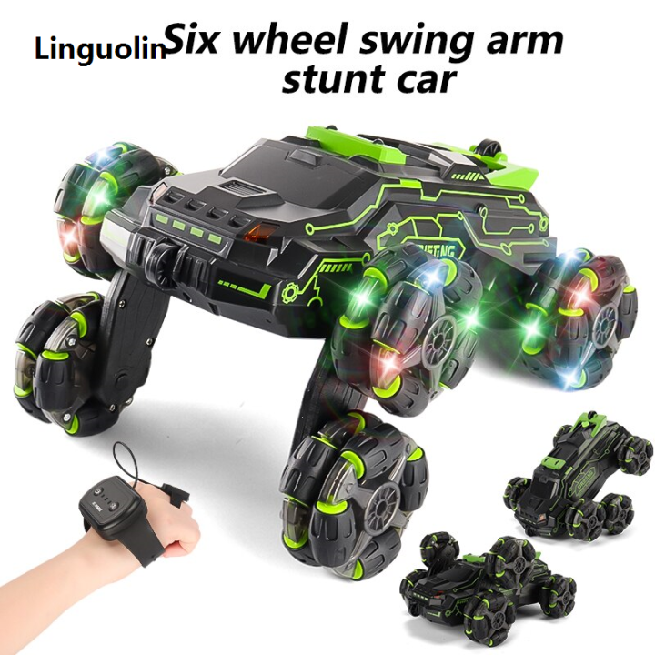 Linguolin%20Six%20Wheel%20Spray%20RC%20Stunt%20Car%204WD%20Swing%20Arm%20Drift%20Vehicle%20Gesture%20Induction%20Deformation%20Remote%20Control%20Car%20with%20Light%20Boy%20RC%20Toys%20-%20Image%203