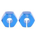 NAMUNY Blue RC Metal 7.0 Wheel Hex 12mm Drive with 4Pcs 1/10 Leaf Springs Set HighLift Chassis. 