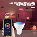 Tuya GU10 Smart LED Bulb Dimmable 5W AC100-130V +Bluetooth Smart Life App Control Work with Home 1 Pcs. 