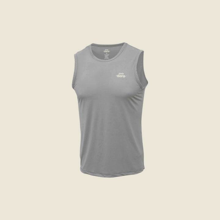 Doro Light Grey Sleeveless Dry-fit Sando For Men.