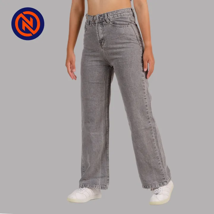 Nepster%20Light%20Grey%20Belt%20High%20Rise%20Non%20Stretch%20Straight%20Jeans%20For%20Women%20-%20Image%203