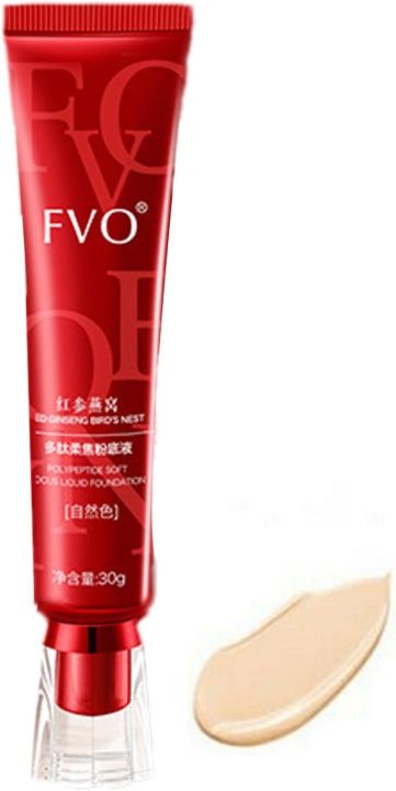 Red Ginseng Bird's Nest Polypeptide Skin-Nourishing Oil Long-lasting Waterproof Foundation