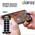 10pcs Mobile Games Finger Sticker Breathable Game Controller Finger Sleeve For Pubg Sweat Proof Non-Scratch Touch Screen Gaming Thumb Sticker. 