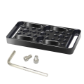 1 Piece Switching Plate Camera Mounting Cheese Plate for Railblocks Dovetails and Short Rods (Longer Version) Black Aluminum Alloy + Stainless Steel. 