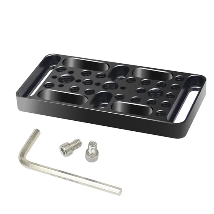 1%20Piece%20Switching%20Plate%20Camera%20Mounting%20Cheese%20Plate%20for%20Railblocks%20Dovetails%20and%20Short%20Rods%20(Longer%20Version)%20Black%20Aluminum%20Alloy%20+%20Stainless%20Steel%20-%20Image%203