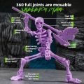 Fun Three-Dimensional Skeleton Action Figure Multi-Articulable Wearable Skull Model Can Movable Multicolor Skeleton Assembly Toys Desktop Decorations. 