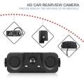 Auto Waterproof Camera Lens 12V-24V HD Car Rearview Camera with Parking Sensor Reversing Radar Camera Night Vision Sound Tip. 