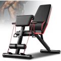 Adjustable Workout Bench With Fitness Rope- Black | Fast Adjustment Multipurpose Workout Bench For Home Gym. 