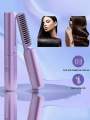 Rechargeable Mini Hair Straightener Brush, Portable Straightening Comb. 