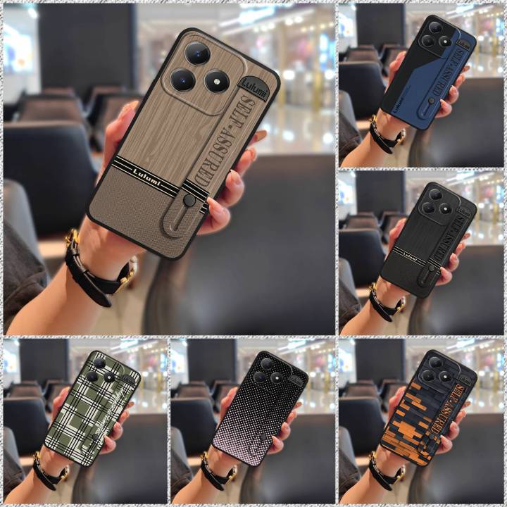 Wrist%20Strap%20Dirt-resistant%20Phone%20Case%20For%20Realme%20C63%204G/C61%204G%20Simple%20Phone%20Holder%20Fashion%20Design%20Nature%20Geometry%20-%20Image%205