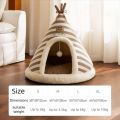 Soft Closed Pet Tent House Detachable with Mat Plush Cat Nest Small Puppy House Cat. 