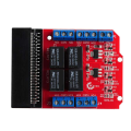 Microbit 4 Channel Relay Module Shield 5V High Trigger Programming Educational Kids Teaching Microbit Expansion Board DIY Programming Learning Parts. 