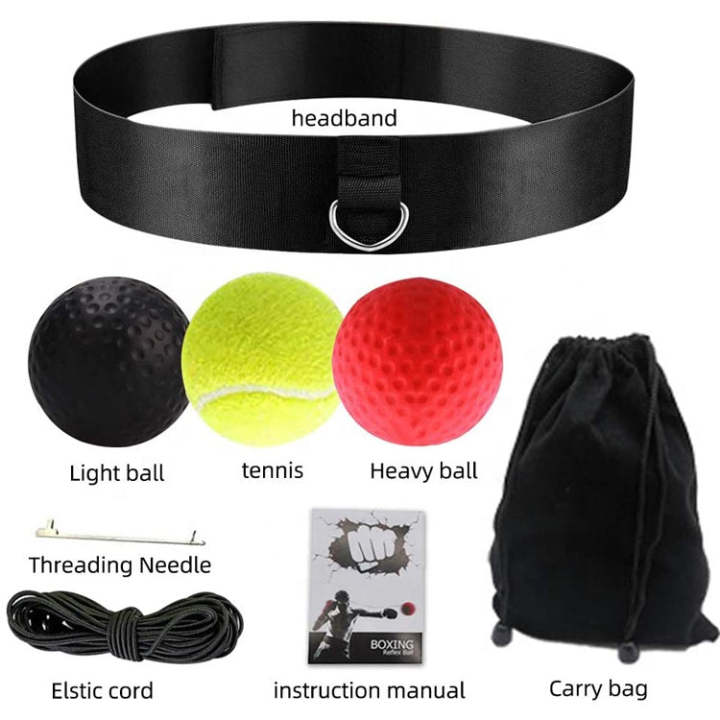 Boxing%20Reflex%20Ball%20With%20Head%20Band%20-%20Set%20Of%203%20Pcs%20-%20Image%203