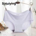 Sutuiying 1PC Women's Panties Ice Silk Underwear Seamless Lingerie For Women Mid Rise Female Lingerie Briefs Traceless Underpants. 