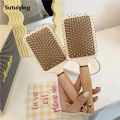 Sutuiying Airbag Comb Wooden Comb Scalp Massage Air Cushion Comb Fluffy 2025 Ladies Special Curly Hair Rib Comb Anti-static Modeling. 