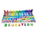 6-in-1 Educational Wooden Puzzle Sorting & Stacking Toys for Toddlers – ABC, Numbers, Shapes, Abacus, Animals & Fish Activity – Montessori Learning Toy for Baby. 