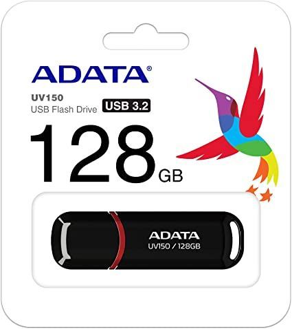 ADATA UV150 128GB Pen drive | USB 3.2 Read Up To 100Mb/s | Compact Size)