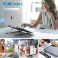 BONTEC Laptop Stand, Aluminium Multi-Angle Adjustable Laptop Stand, 7-Level Laptop Stand Compatible with All Laptops (Under 17.3 Inches), Tablet, MacBook, Dell, HP, Huawei, Phones up to 20 kg. 