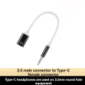 Sojhoop 2pcs 3.5mm Male to Type C Female Audio Cable Cord, Analog Audio Jack Headphone Audio Adapter for MP3 Player, Laptop, B. 