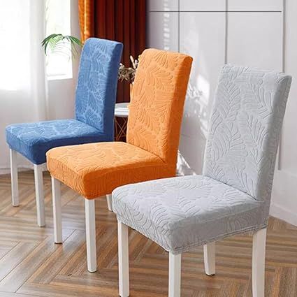 Elastic Dining Chair Cover Thick Jacquard Spandex Chair Cover for Dining Room - SET OF 6