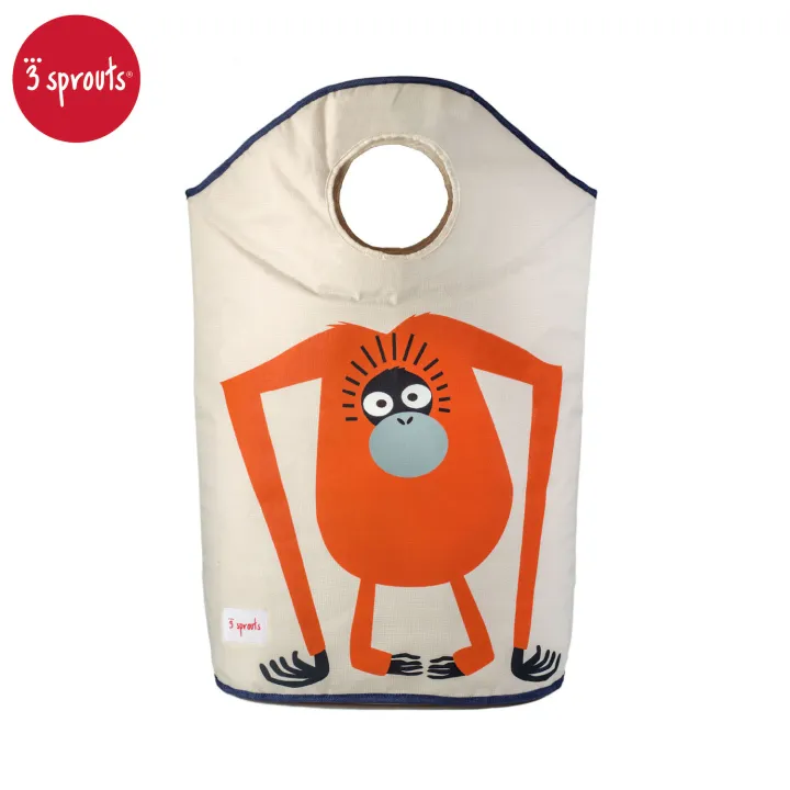 3%20Sprouts%20Baby%20Laundry%20Hamper%20Storage%20Basket%20Organizer%20Bin%20for%20Clothes,Orangutan%20-%20Image%202