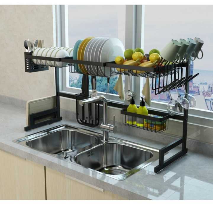 Steel Racks Daraz Single Layer Stainless Steel Dish Drainer Rack | Daraz.com.np