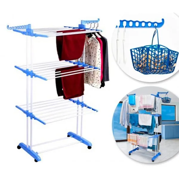 Folding%20Drying%20Rack%20Clothes%20Rack%203%20Tiers%20Clothes%20Laundry%20With%20Wheels%20Cloth%20Shoes%20Hanger%20-%20Image%203