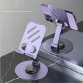 Adjustable Full Metal Phone Holder 360° Rotation Aluminum Stand for Mobile Devices. 