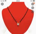 One Stone Pendant Design Mangalsutra For Women. 