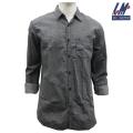 KILOMETER Grey Solid Casual Shirt For Men. 